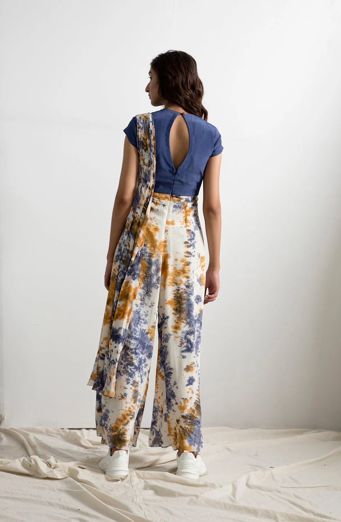 Sasha - Tie & Dye Jumpsuit Saree
