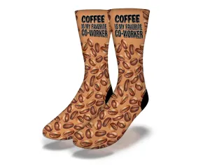 SAVVY SOX COFFEE COWORKER BROWN SOCKS