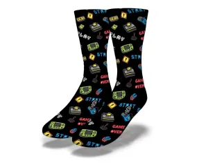 SAVVY SOX GAME OVER VIDEO GAME BLACK SOCKS