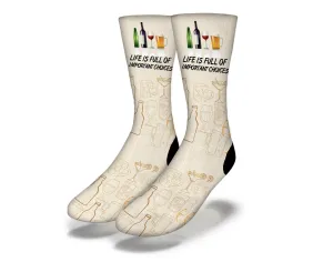 SAVVY SOX IMPORTANT CHOICES ALCOHOL SOCKS