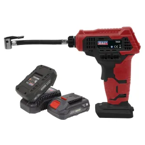 Sealey Cordless Air Pump Kit 20V 2Ah SV20 Series - 2 Batteries