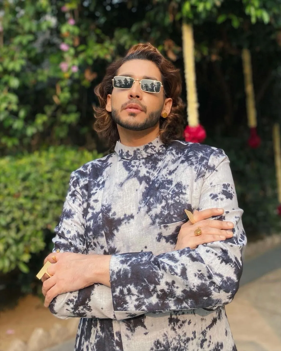 Siddharth Batra in our Tycen - Tie & Dye Indo Western Pleated Jacket Set