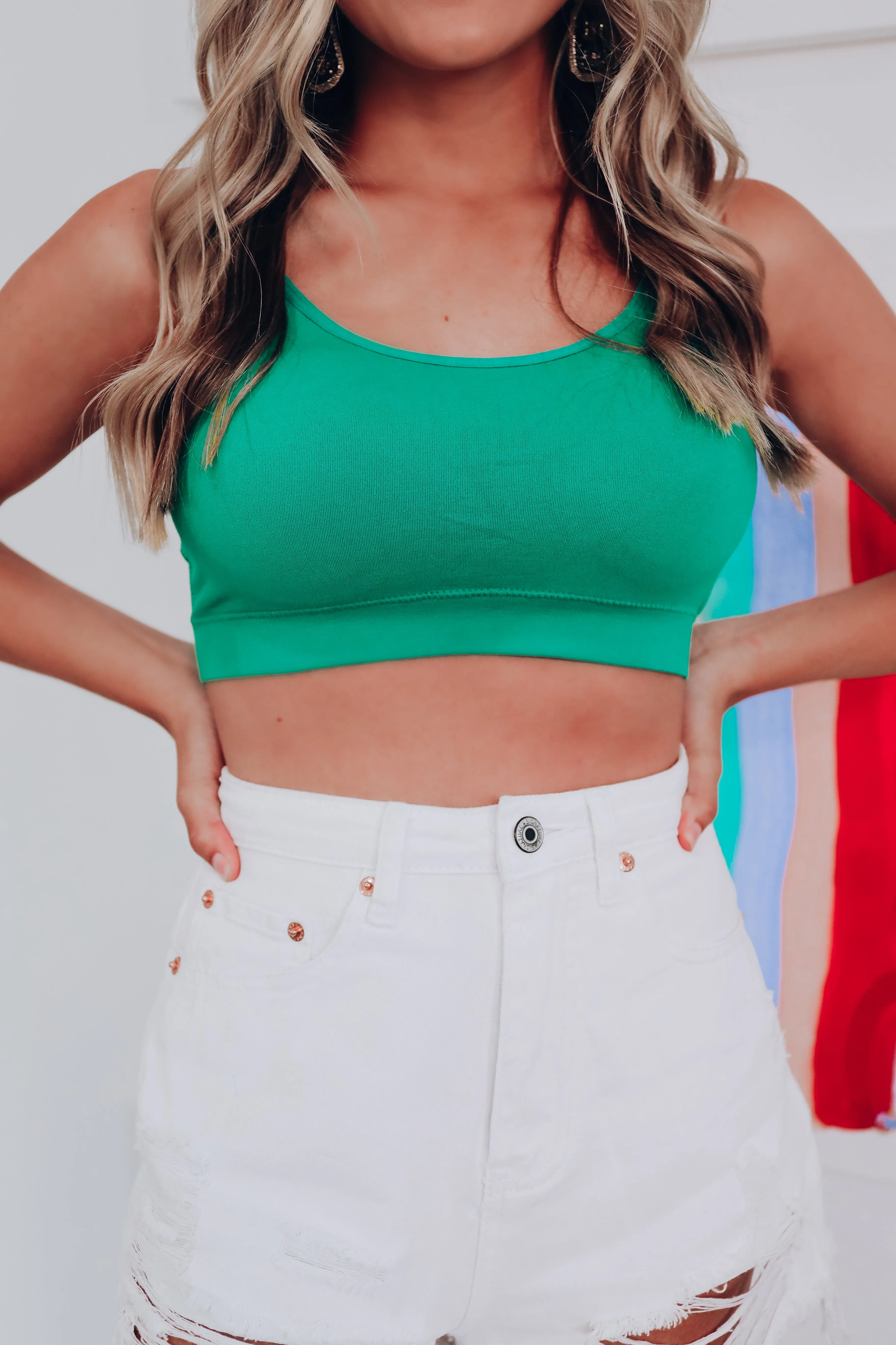 Simplistic Comfy Bralette - Kelly Green
