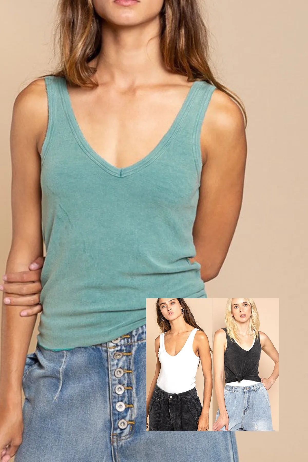 Sleeveless Relaxed Fit Tank Top