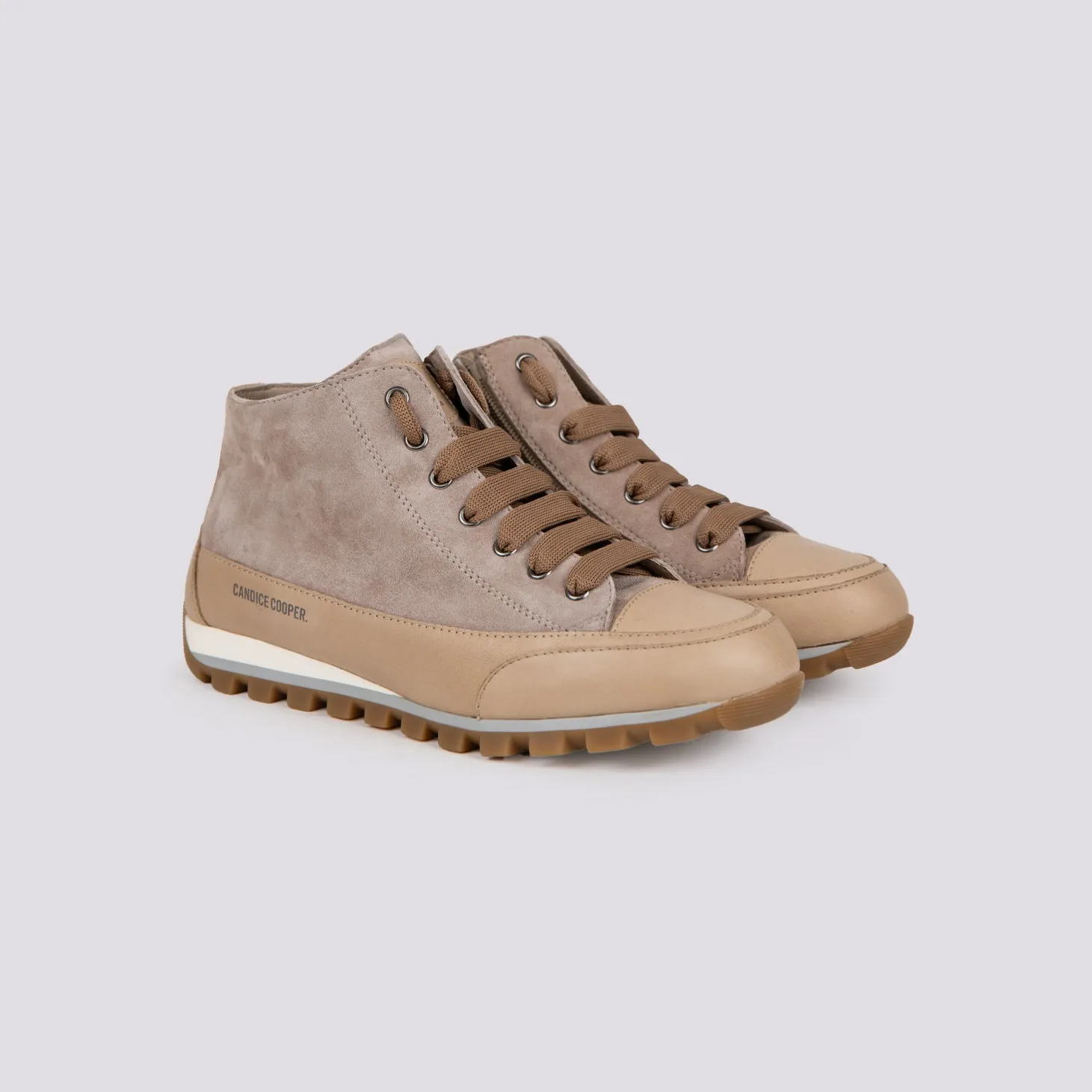 Sneaker JANIS MID in camoscio tortora