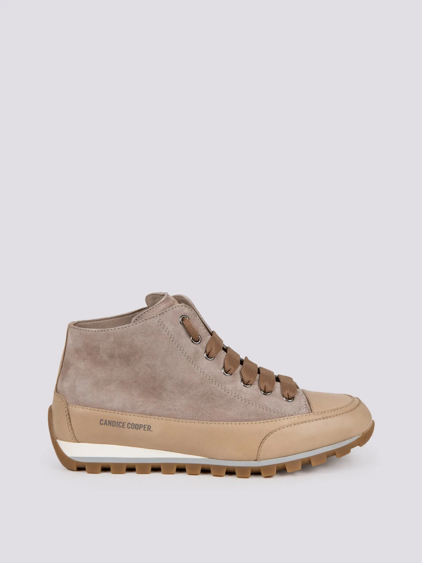 Sneaker JANIS MID in camoscio tortora