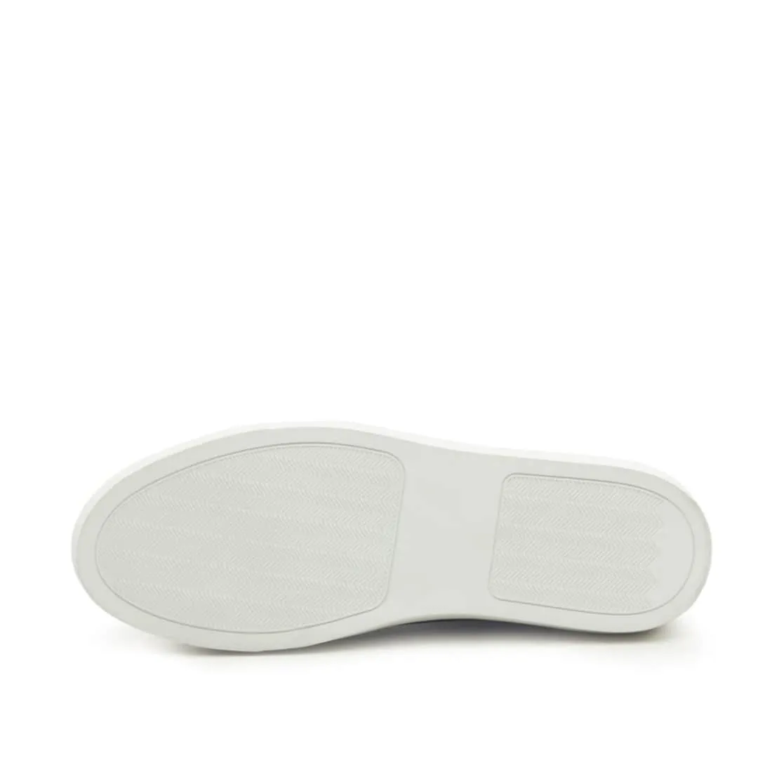 Sneakers Jersey en cuir tressé marron - Semelles Blanches
