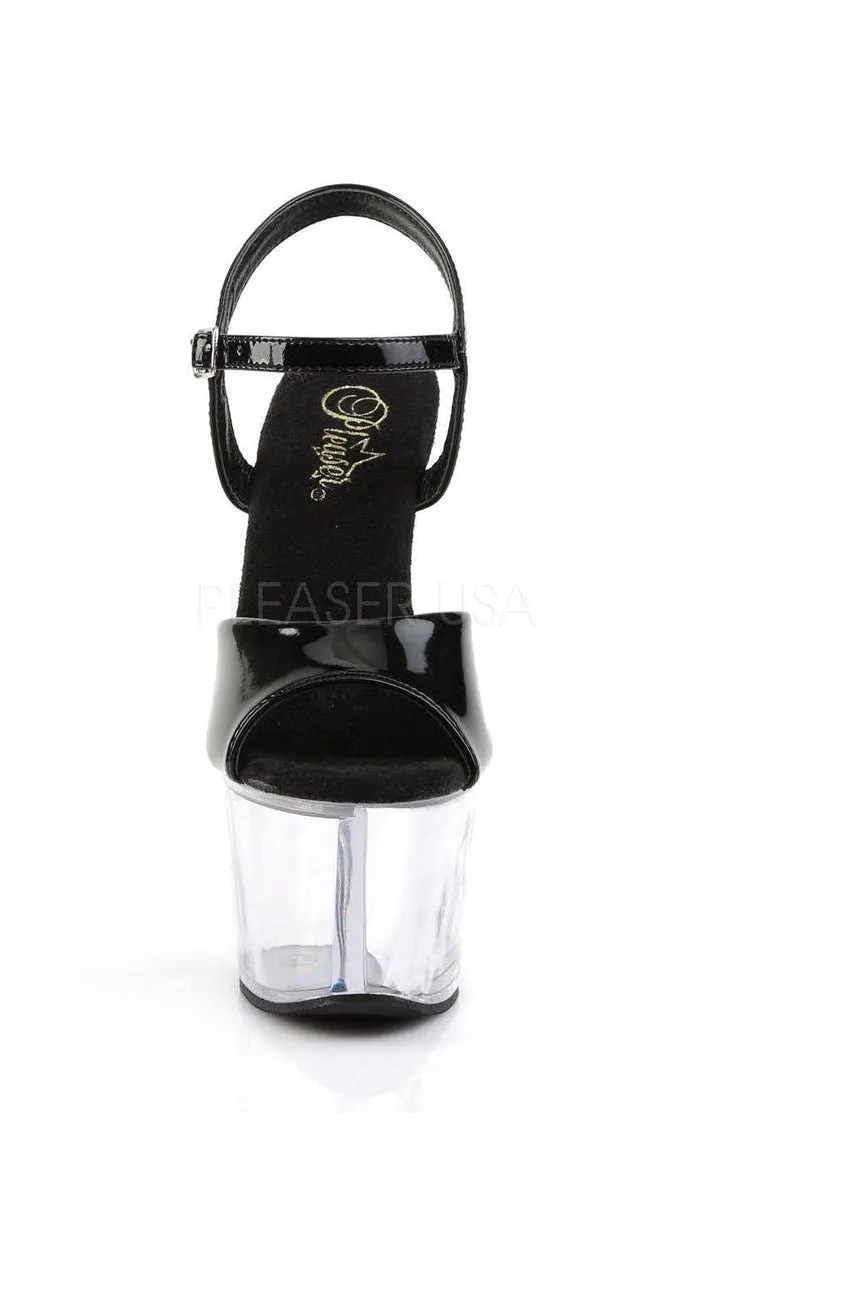 SS-SKY-309 Platform Sandal  | Black Patent