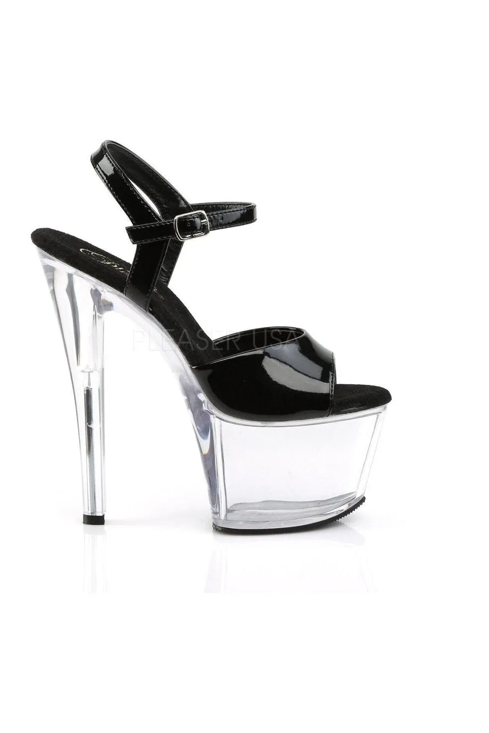 SS-SKY-309 Platform Sandal  | Black Patent