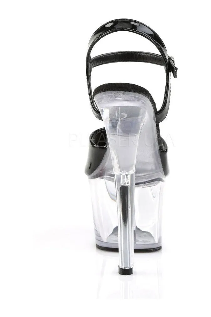 SS-SKY-309 Platform Sandal  | Black Patent