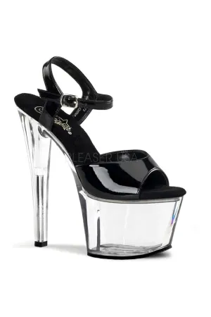SS-SKY-309 Platform Sandal  | Black Patent