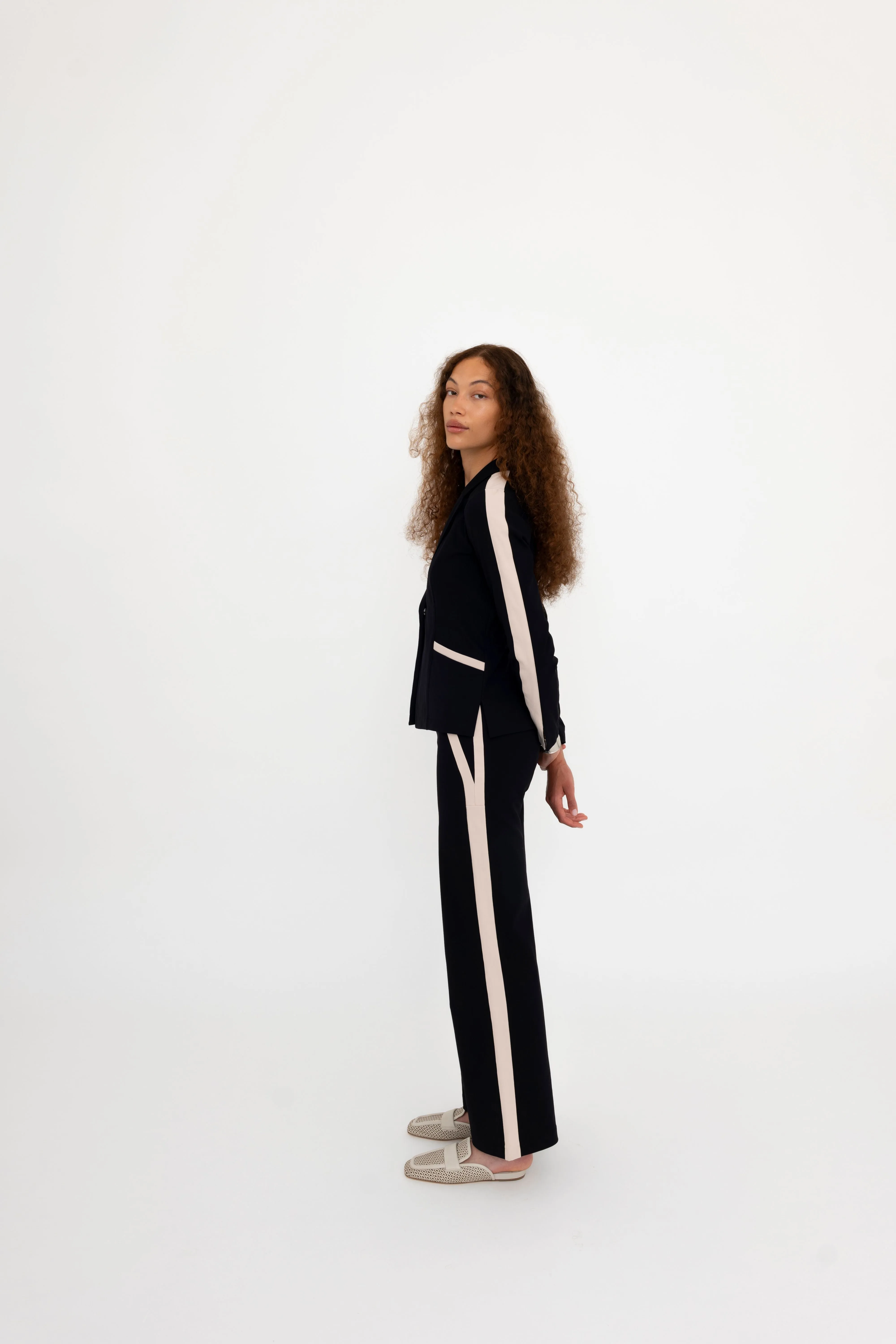 Tech Stretch Slouchy Pant with Side Contrast Stripe - BENTEN