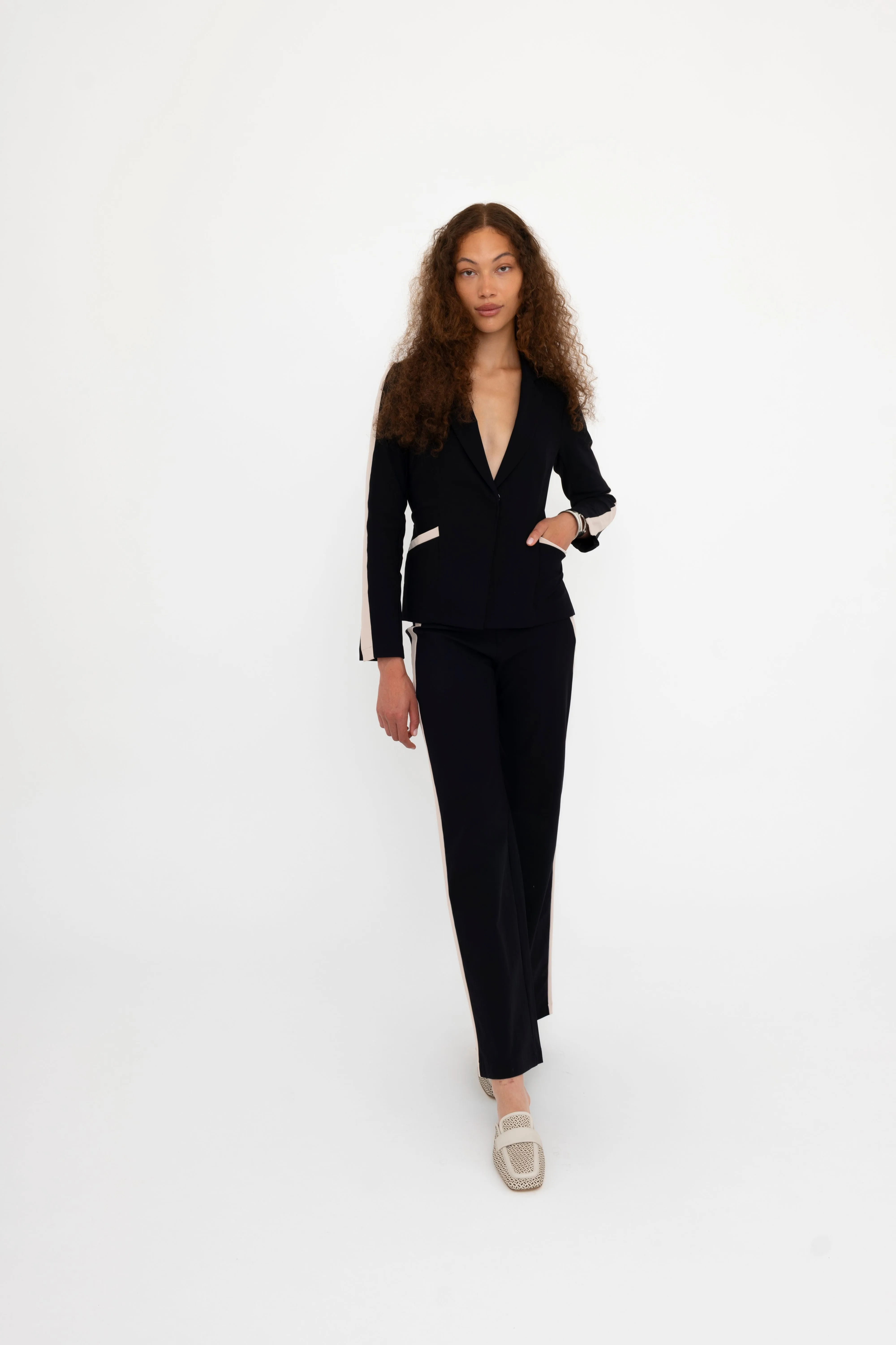 Tech Stretch Slouchy Pant with Side Contrast Stripe - BENTEN