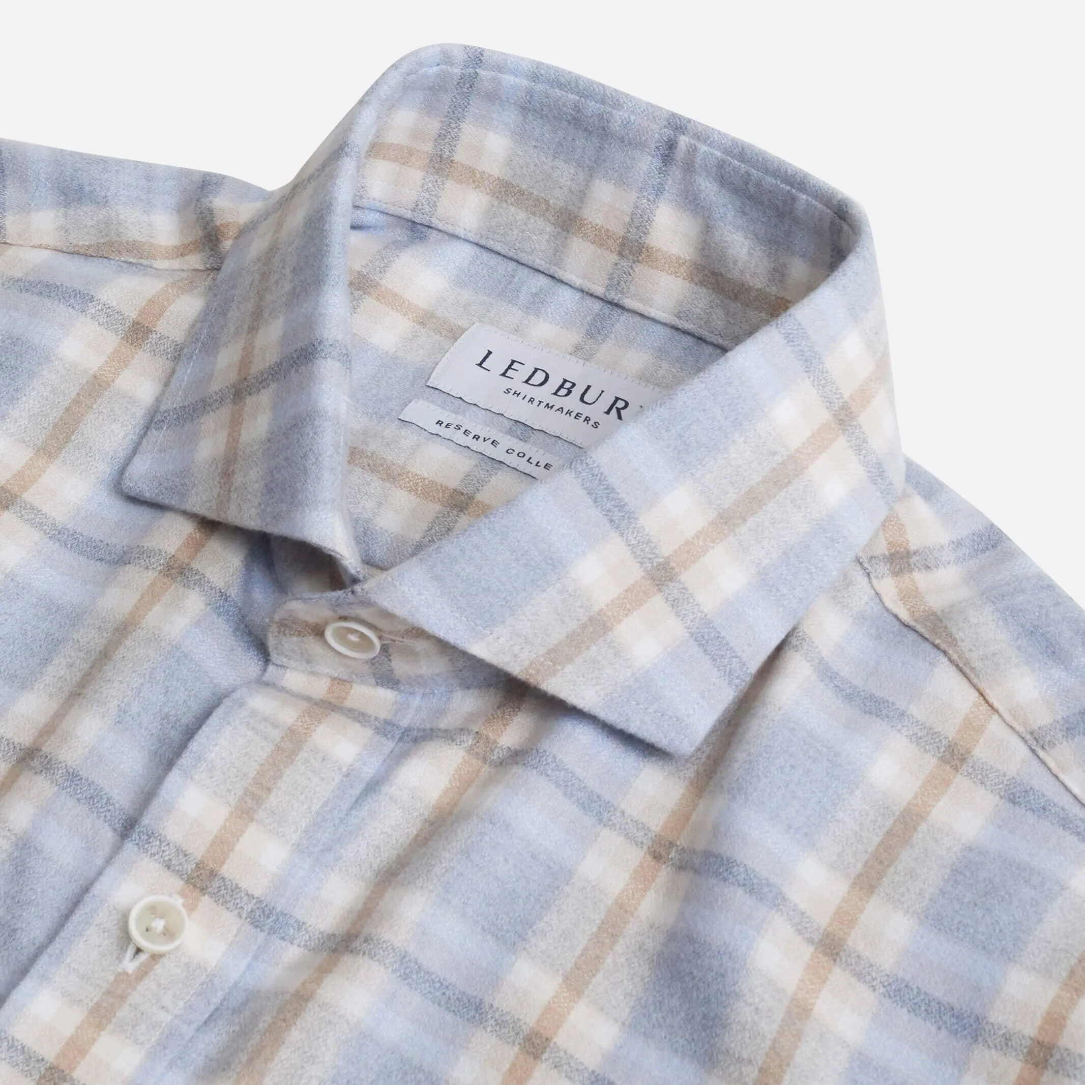 The Blue Mist Albini Frezza Flannel Custom Shirt