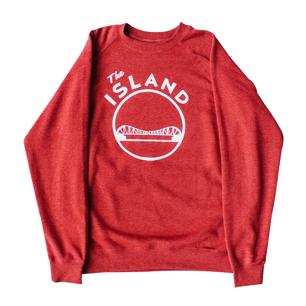 THE ISLAND CREWNECK RAGLAN SWEATSHIRT