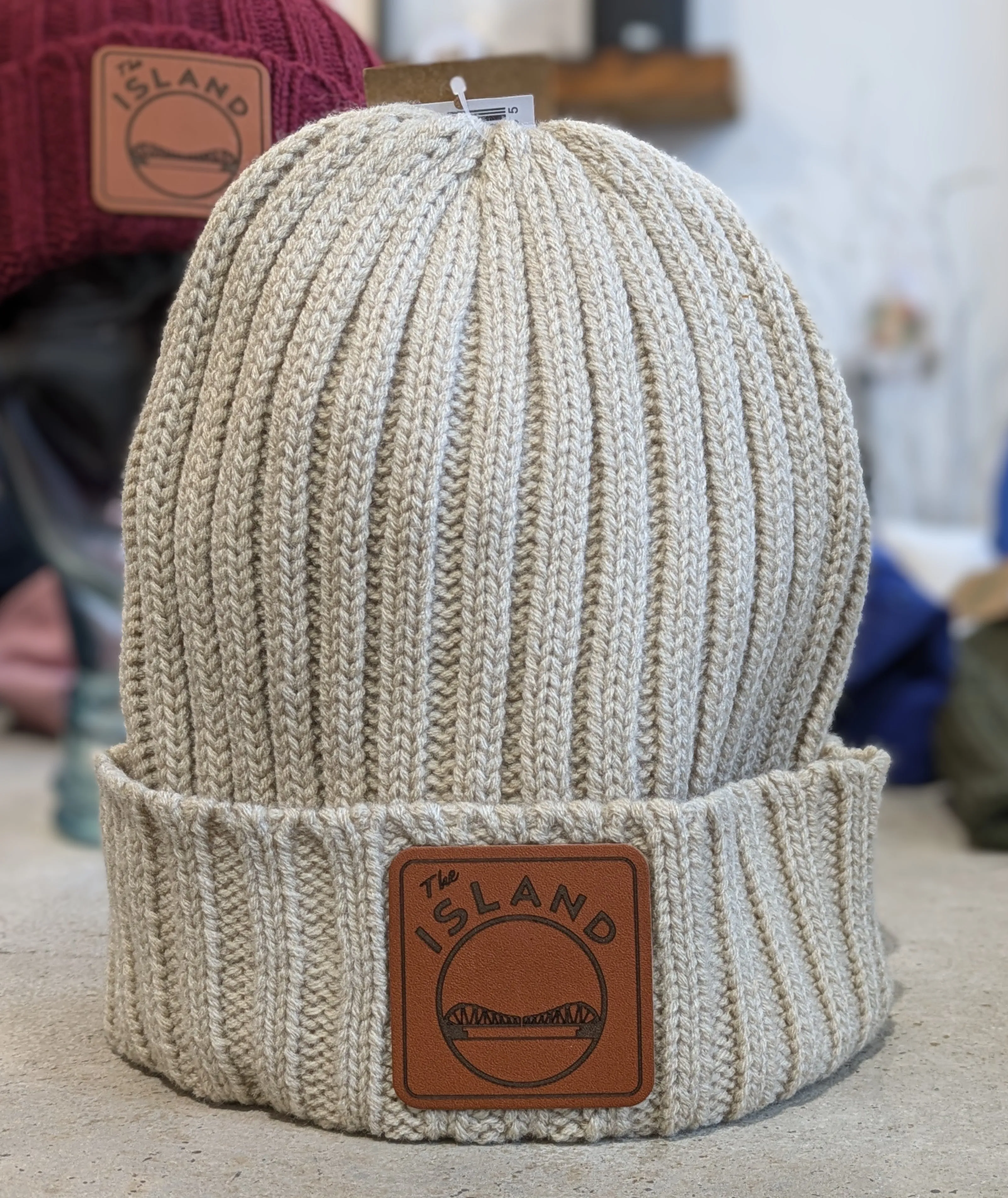 THE ISLAND PATCH CHUNKY KNIT BEANIE