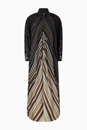 The Touareg Dress - Brown Stripe