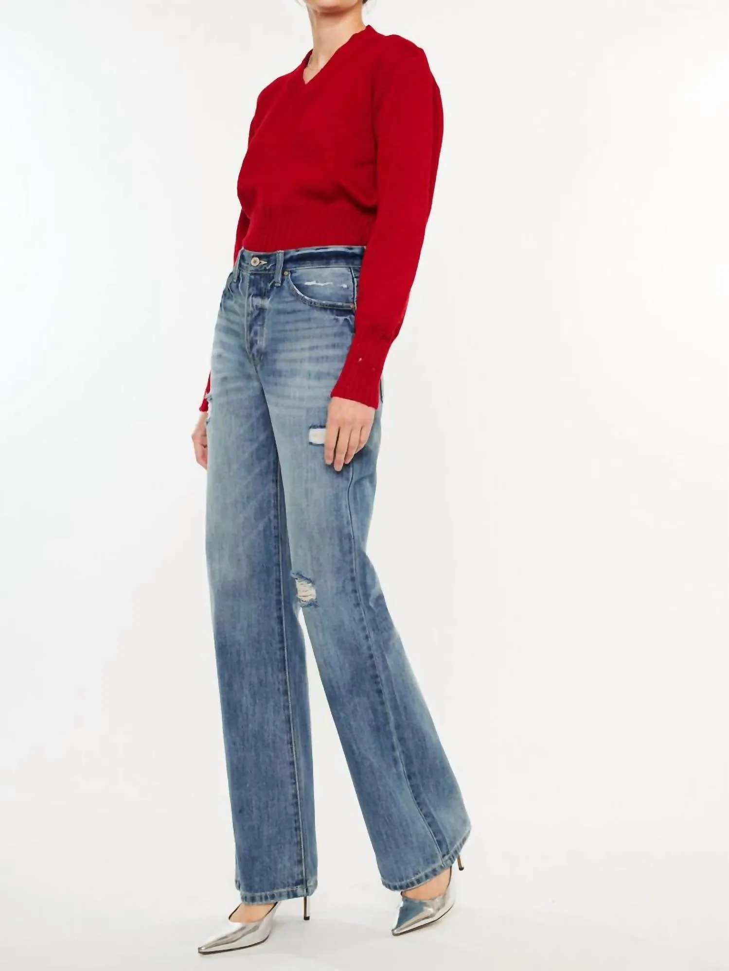 Ultra High Rise 90's Flare Jean In Medium Wash