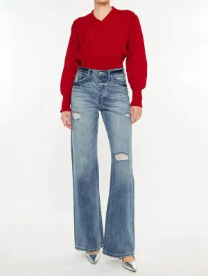 Ultra High Rise 90's Flare Jean In Medium Wash