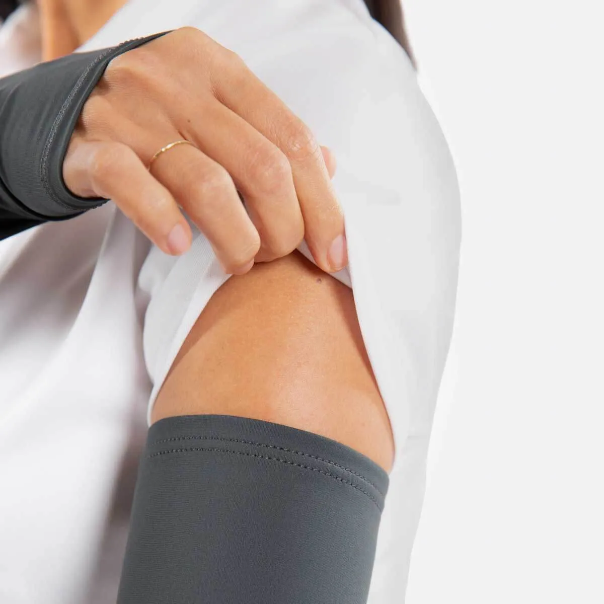 Urban Grey Arm Sleeves with Thumbhole - Women