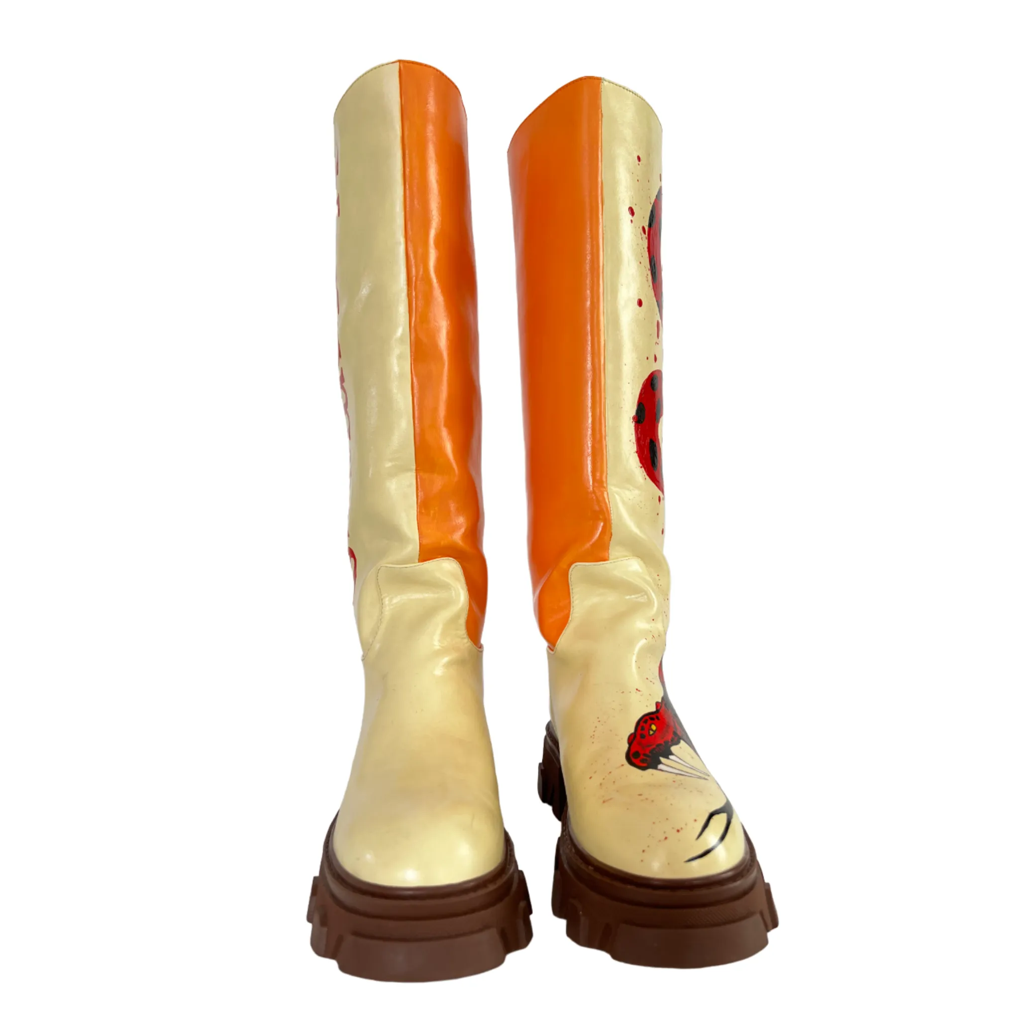 Venomous - Hand-Painted Long Boots