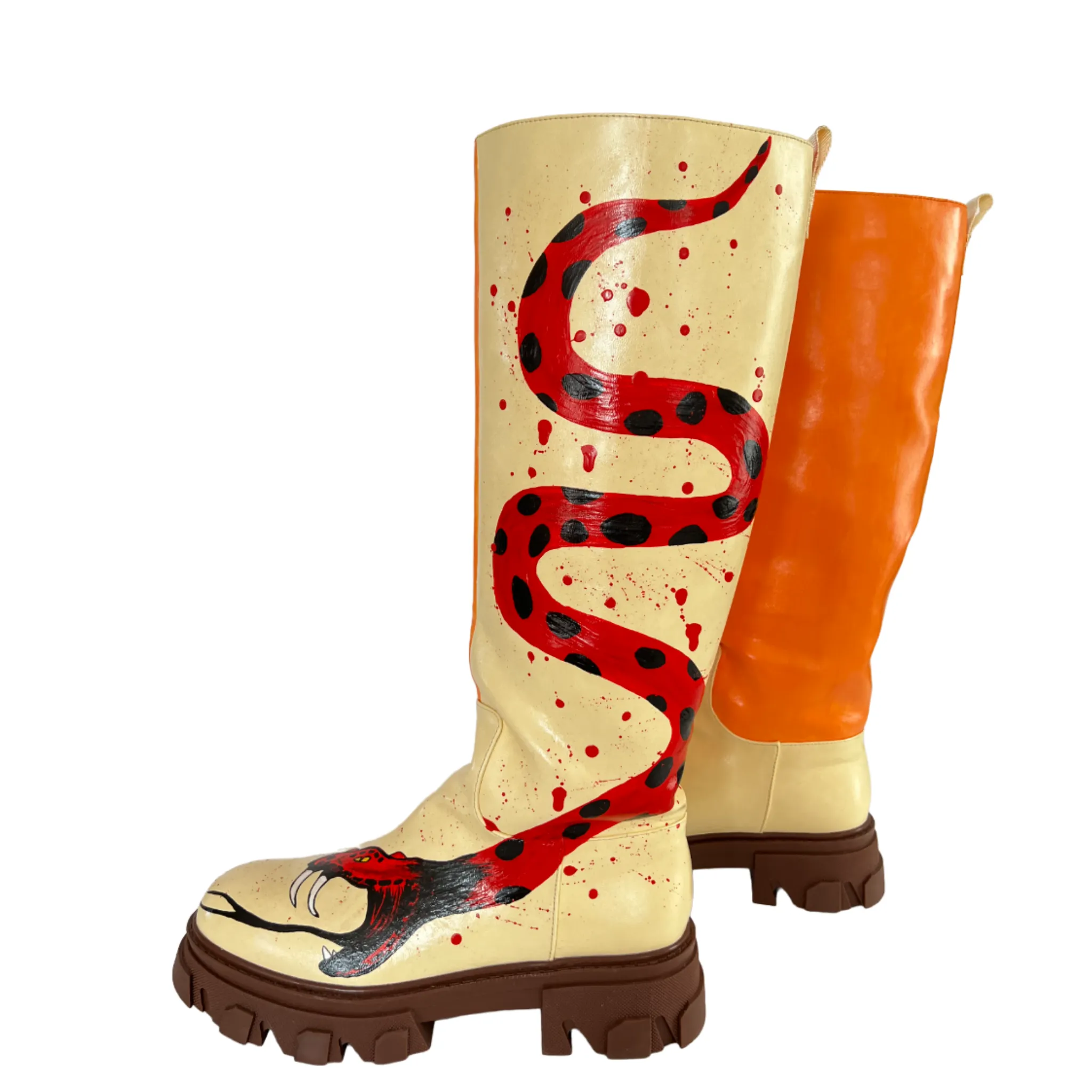 Venomous - Hand-Painted Long Boots