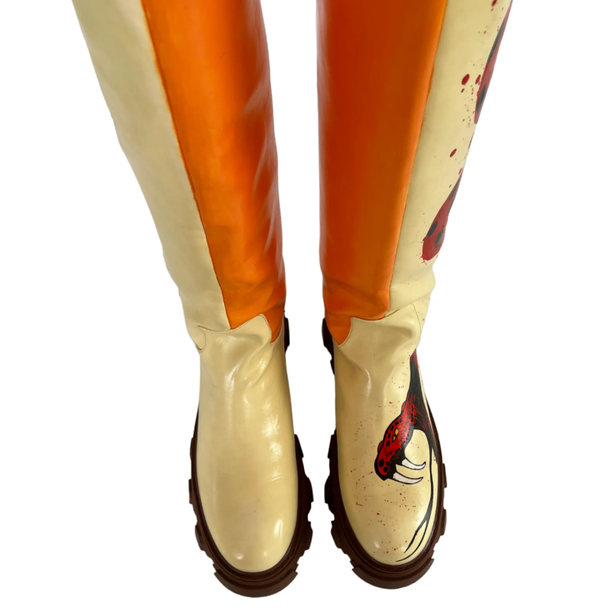 Venomous - Hand-Painted Long Boots