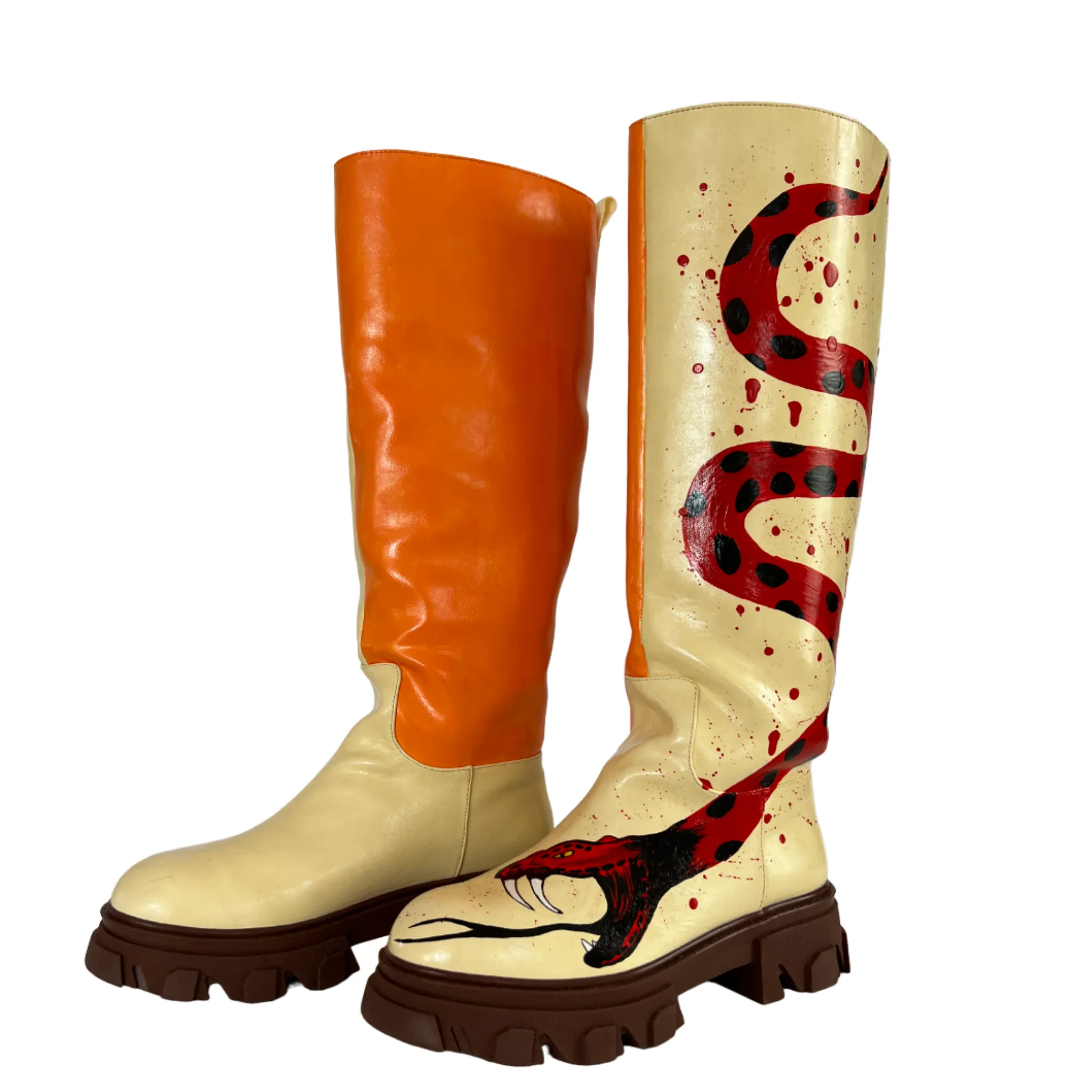 Venomous - Hand-Painted Long Boots