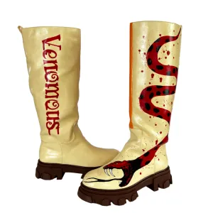 Venomous - Hand-Painted Long Boots