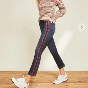 VERONICA BEARD Women's Carolyn 10&quot; Baby Boot Jeans Size 24 Midnight Tux Stripe