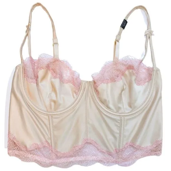 Victoria's Secret Dream Angels Luxe Satin Bustier and Panty Set