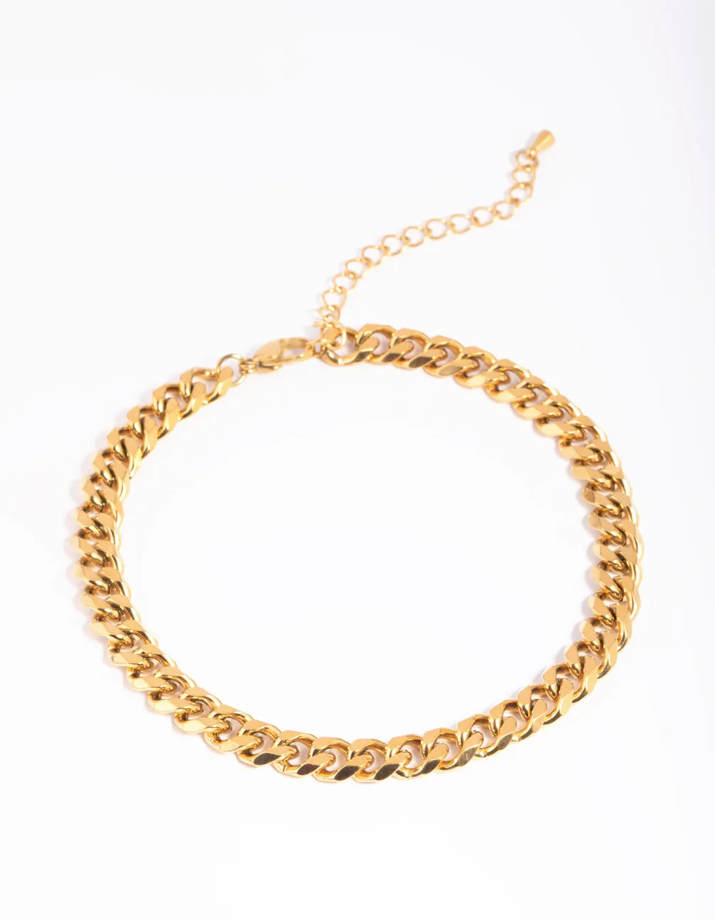 Waterproof Gold Plated Stainless Steel Curb Chain Anklet