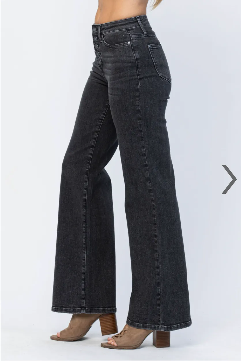 Wide Leg Black Judy Blue Jeans
