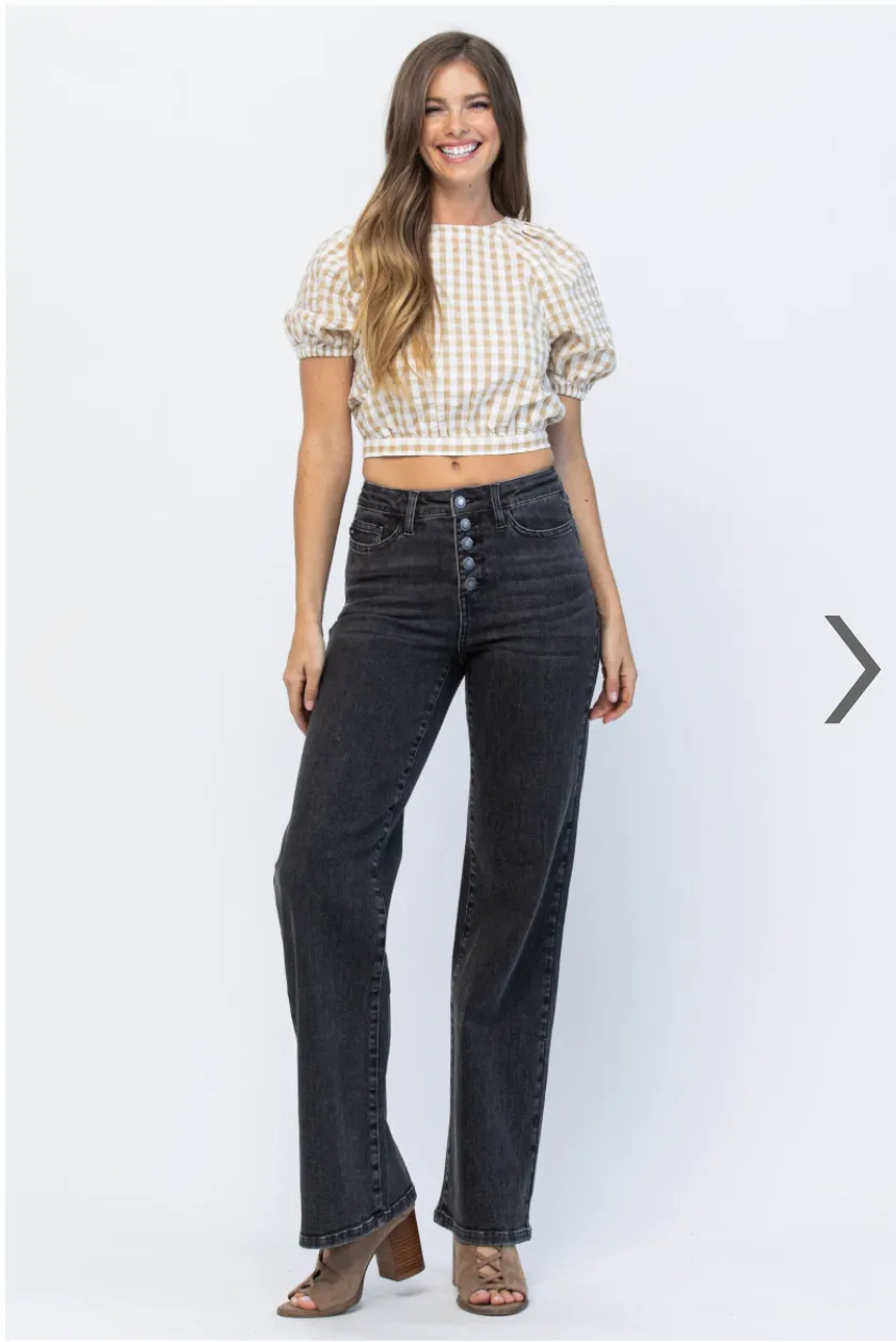 Wide Leg Black Judy Blue Jeans