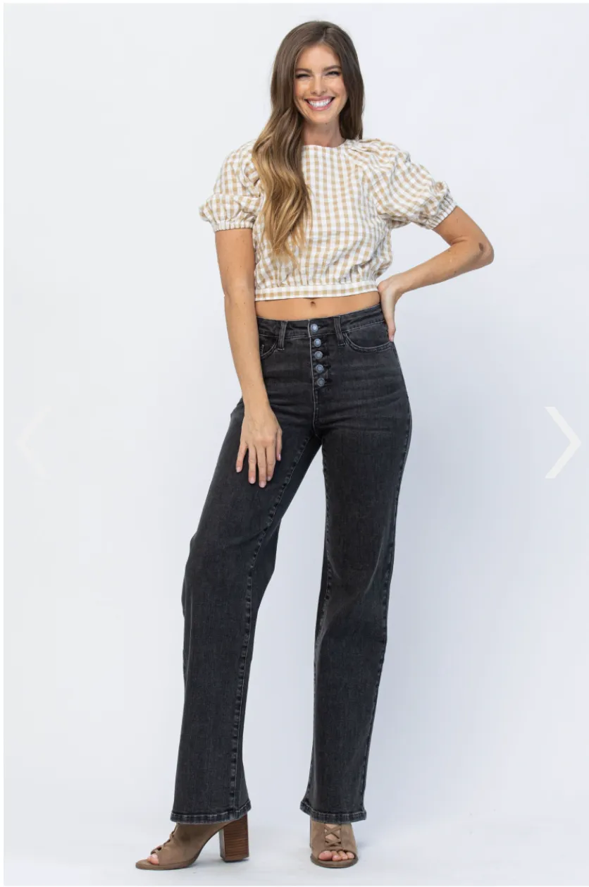 Wide Leg Black Judy Blue Jeans