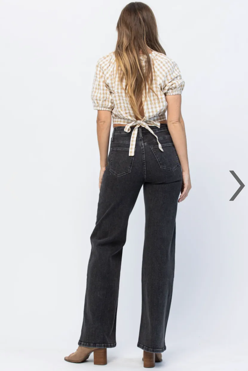 Wide Leg Black Judy Blue Jeans
