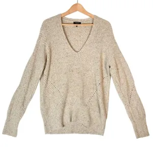 Women's Rag &amp; Bone Eco Donegal V-Neck Sweater, Slouchy Relaxed Grandpacore | M
