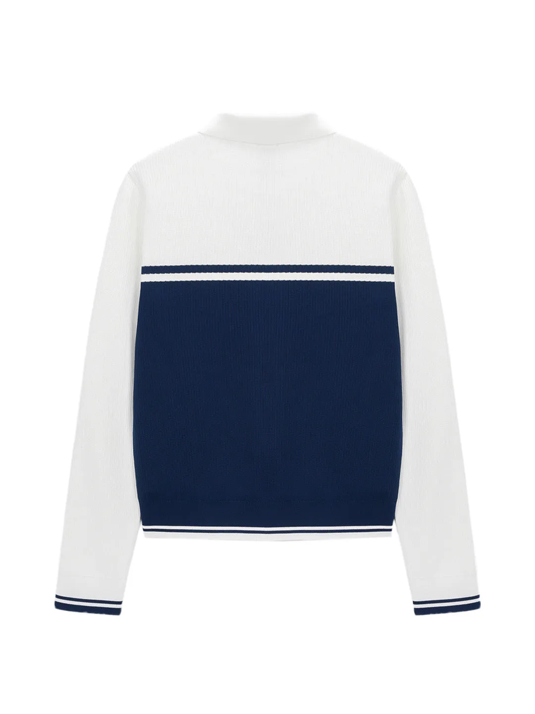 Women's Tech Knit Zip-Up Cardigan- Navy