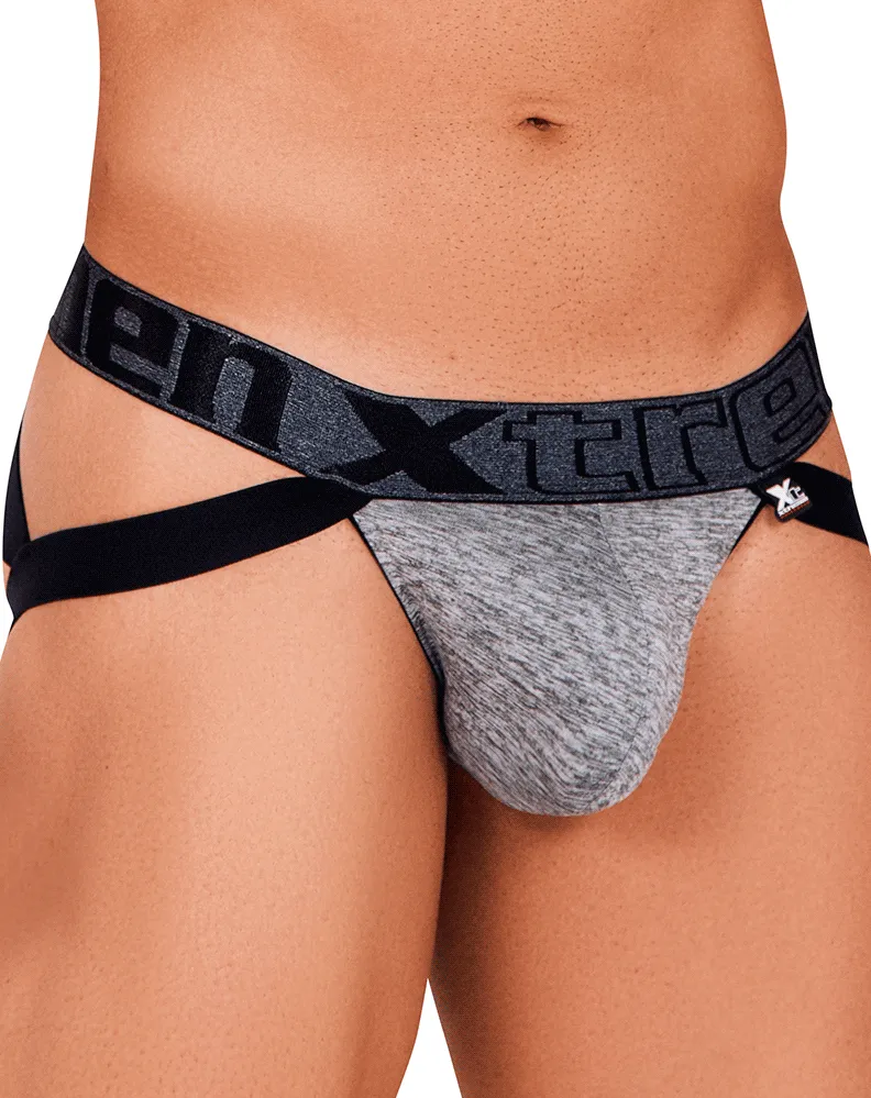 Xtremen 91102 Microfiber Jockstrap Grey & white