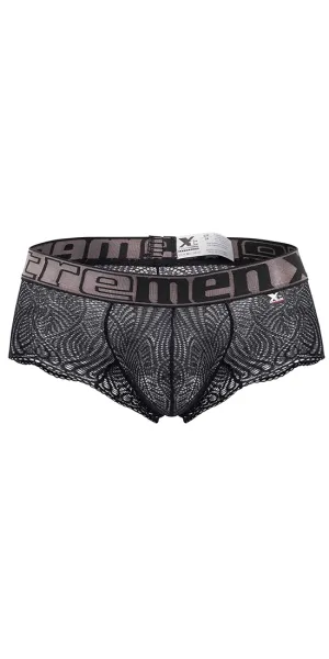 Xtremen 91123 Chic Lace Briefs  Black